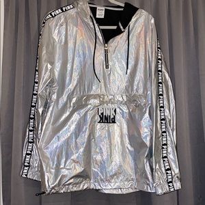 PINK VS Iridescent pull over jacket